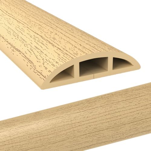 Eapele Floor Cord Cover 10ft Cord Covers for Wires on Floor, Heavy Duty Extension Cord Cover, Rubber Floor Cable Cover, Prevent Trip Hazard for Sidewalk Home Office Outdoor or Indoor Settings by Eapele