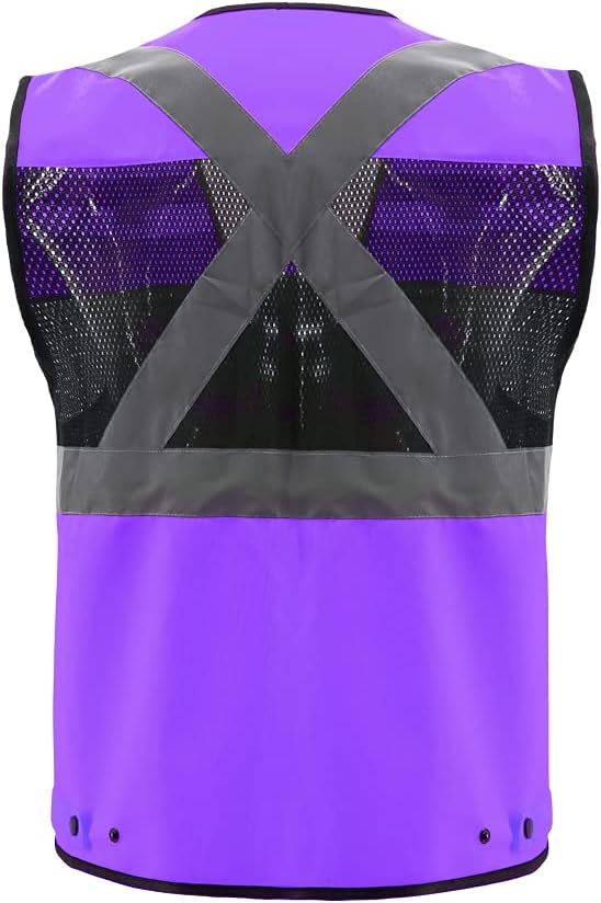 Safety Vest High Visibility Reflective Construction Vest - Image 3