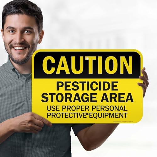 Caution Pesticide Storage Area Use Proper Personal Protective Equipment Sign, 12x18 Inches, 3M EGP Reflective .063 Aluminum, Fade Resistant, Made in USA by My Sign Center - Image 2