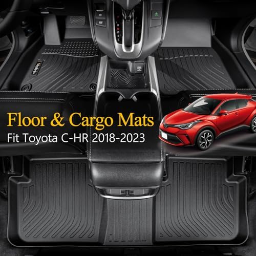 Wailtnb-Floor Mats & Cargo Liner Fit for Toyota CHR 2018-2023 All Weather Liners Custom Fit Toyota C-HR 2018-2023 Durable Accessories - Image 2