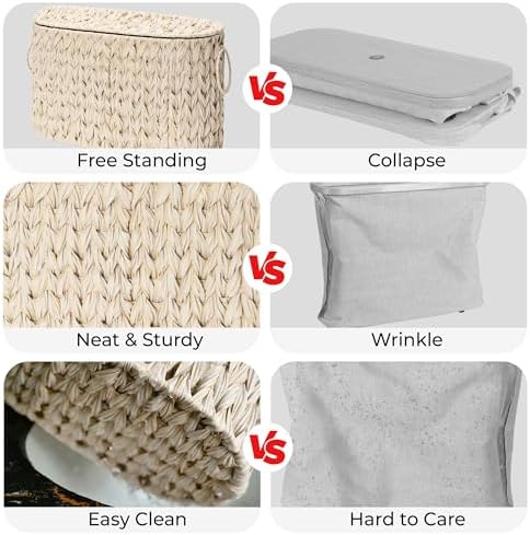 GRANNY SAYS Bathroom Toilet Paper Storage Basket with Lid, Butter Milk - Image 5
