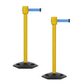 Montour Line MSR760 Set of 2 Retractable Belt Barrier Stanchion, Rubber Base by Montour+Line