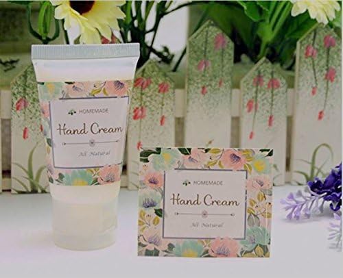 Homemade Skincare Products Adensive Labels Stickers for Lip Balm Handcream Candle Container Tubes 20pcs (Handcream - Teal-Multi) by ZZYBIA