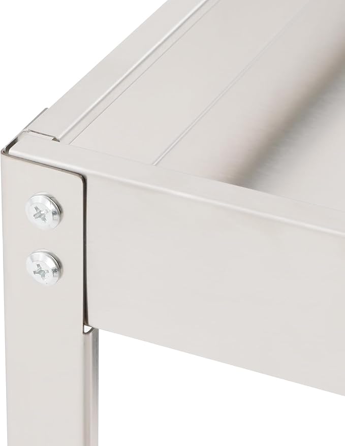 3-Tier Stainless Steel Utility Cart, 440lb Load-Bearing Heavy Duty Service Cart - Image 6