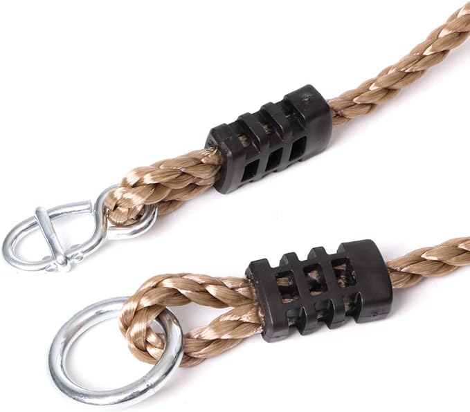 Set of 2 Tree Swing Nylon Ropes Indoor Outdoor Adjustable Hammock Swinging - Image 2