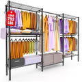 Heavy Duty Clothes Rack, Portable Closets with 6 Rods & 6 Shelves by Unknown