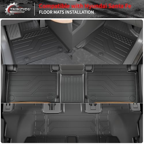 Floor Mats for 2024 2025 2026 Hyundai Santa Fe Gas & Hybrid - Image 2