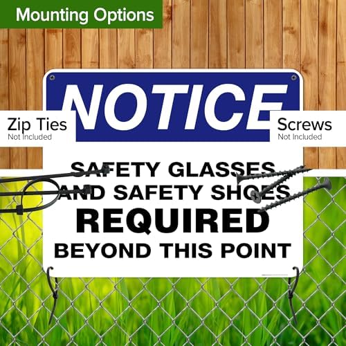 Safety Glasses and Safety Shoes Required Beyond This Point Sign, 24x30 - Image 5