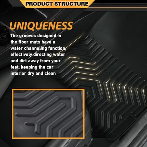 G-PLUS TPE Cargo Liners Mats,4PCS,Fit Honda Pilot 2023 2024 2025 - Image 4