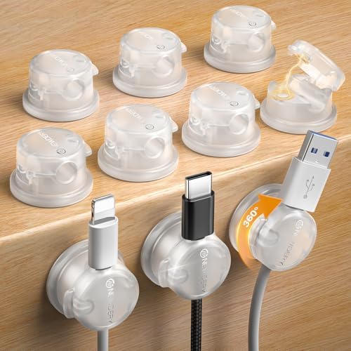 NEWDERY 10pcs Magnetic Cable Clips Cord Organizer Cord Holder Management by NEWDERY