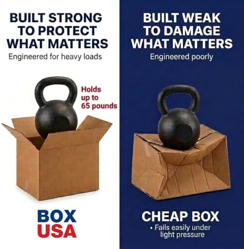 BOX USA Large Boxes Holds 65lbs, 26x14x14 10-Pk for Shipping & Packing - Image 3