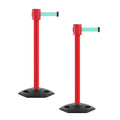 Montour Line MSR760 Set of 2 Retractable Belt Barrier Stanchion, Rubber Base by Montour+Line