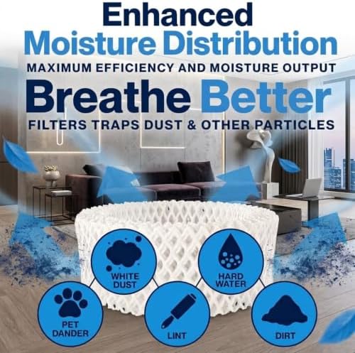 Fette Filter - 4 Pack Premium Humidifier Filters Compatible with Honeywell Humidifier Filter HAC-504, HAC-504AW & Honeywell Filter A & Cool Mist Humidifiers (QTY 4) - Image 6