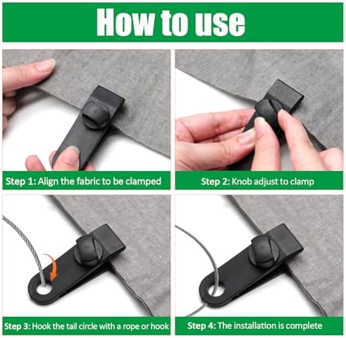 Jiozermi 60 Pcs Tarp Clips for Secures Outdoor Camping - Image 4