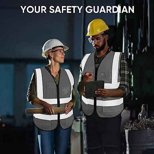 TICONN High Visibility Reflective Safety Vest for Men & Women, ANSI Class 2 - Image 6
