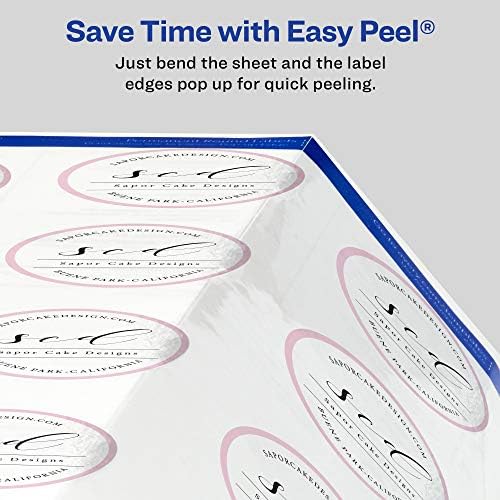 AVERY Printable Round Labels, 2" Diameter, Clear | Glossy | Sure Feed Technology | 120 Labels | Pack of 5 - Image 5