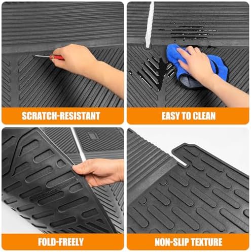 Cargo Mat Compatible with 2024 2025 Toyota Grand Highlander Cargo Liner Backrest Liner Seatback Protector for 2024 Toyota Grand Highlander Accessories(24-25 Grand Highlander) - Image 7