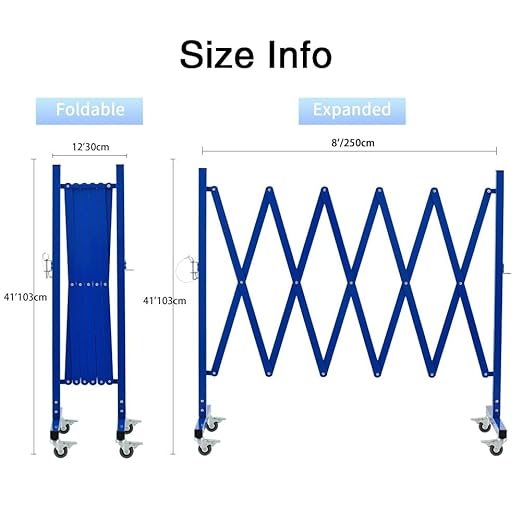 GYMTIME Expandable Metal Barricade, Portable Safety Barrier - Image 2