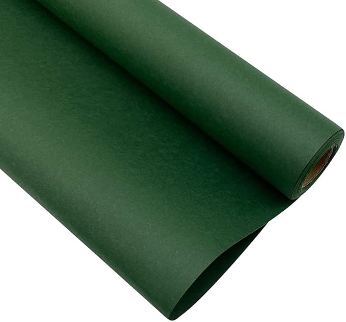 Dark Green Flower Wrapping Kraft Paper Christma Gift Wrapping Paper Rolls by FWSAWRAPS