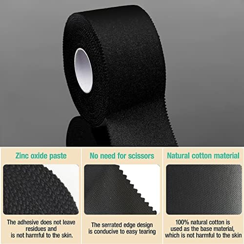 (3 Pack) Black Athletic Sports Tape, Very Strong Easy Tear No Sticky Residue Tape for Athlete & Sport Trainers & First Aid Injury Wrap,Suitable for Bats,Tennis,Gymnastics & Boxing（1.5in X 35ft） - Image 3