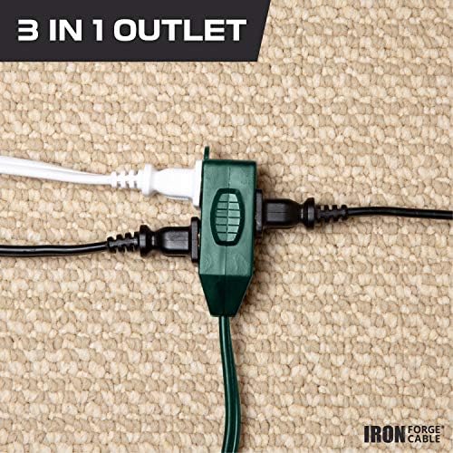 Iron Forge Cable 16 Gauge Green Indoor Extension Cord, 20 Ft - SJT - Image 6