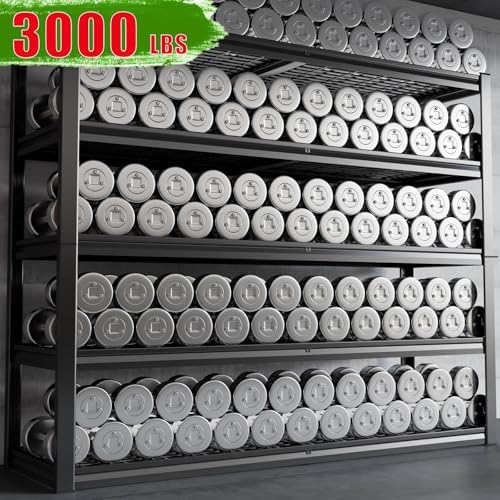 68" Wide Garage Shelving Unit, 68" W x 18" D x 78" H, 5 Tier Heavy Duty Garage Storage Shelves, Industrial Adjustable Shelves for Basement Warehouse, Commercial Shelving, 2 Pack - Image 3