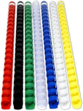 Rayson CR-10-100-M Plastic Binding Combs 3/8in. 21-Ring, 55-Sheet Capacity, Colorful Comb Binding Spines, Max. Binding A4 Size Paper (8.3"×11.7"), Box of 100 by RAYSON