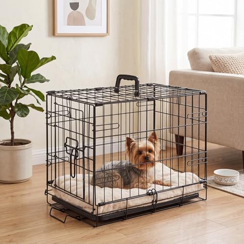 Sweetcrispy 24 Inch Dog Crate, Small Dog Cage, Foldable Puppy Pet Kennel - Image 2
