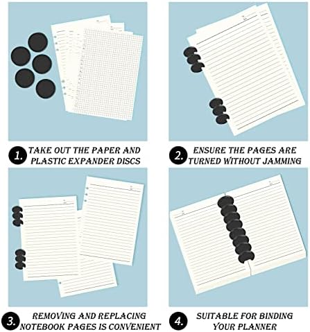 12-Piece 2-Inch Discbound Expansion Discs and Binder Rings - Large Black Plastic Book Binding Discs for DIY Notebooks and Scrapbooking Supplies - Image 3