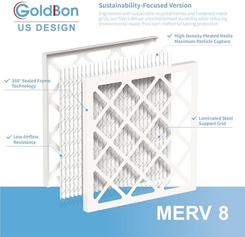 14x14x1 MERV 8 Air Filter 4-Pack for HVAC Furnace - Image 5