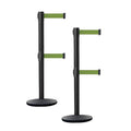 Crowd Control Warehouse CCW Set of 2 Dual Retractable Belt Barrier Stanchion by Crowd+Control+Warehouse