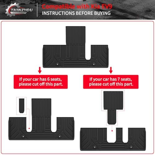 Floor Mats for 2024 2025 2026 Kia EV9 6&7 Seats Accessories - Image 6