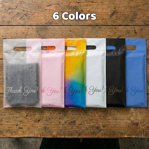 Donyson Frosted Thank You Bags with Handle, 6x9, 100 Pack, for T-Shirts - Image 6