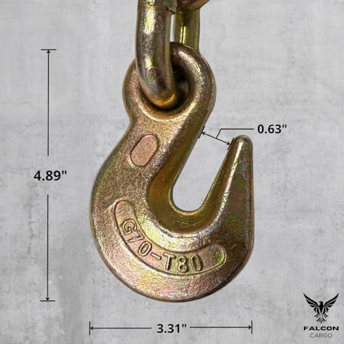 3/8-1/2" Folding Ratchet Load Binder G70 & G80-12,000 LBS WLL - Clevis Grab Hook, Chain Tie-Down - Image 6