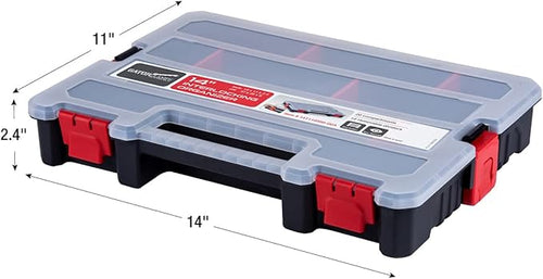 2-Pack Small Parts Organizer Box – Stackable Hardware Storage Organizer Case - Image 2