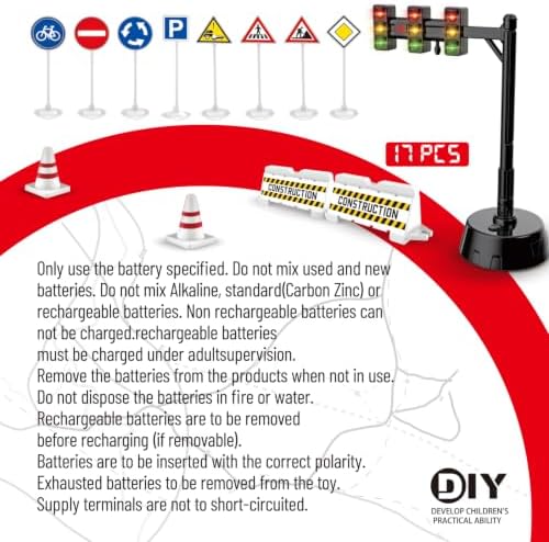 Traffic Light Toy with LED and Sound, Traffic Lights Set for Kids 3-7 - Image 7