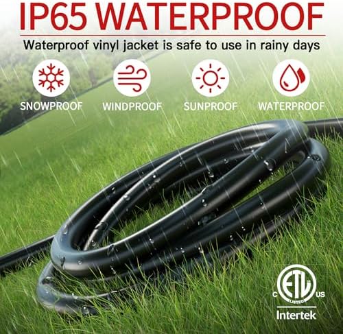 Skrizcable 15 FT 12 Gauge Extension Cord Outdoor, Black Power Cord - Image 7