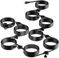 K KASONIC Outdoor Extension Cord 75 FT, Evenly Spaced 9 Outlets, Black by KASONIC