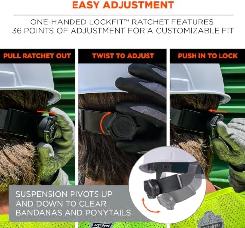 Ergodyne Skullerz 8966 Lightweight Cap-Style Hard Hat with Adjustable Venting - Type 1, Class C - Image 5