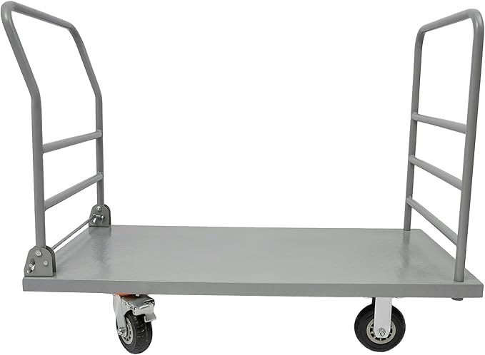 Platform Truck Cart, U Boat Cart, 48x24in 2000lbs Heavy Duty Push Dolly by Unknown