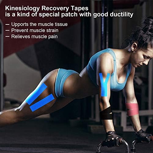 Kinesiology Tape Athletic Tape Sport Tape, Lychee Supports & Protects Muscles, Waterproof and Latex Free, Breathable Elastic for Sport Activity (Pink, 6 Rolls) - Image 4