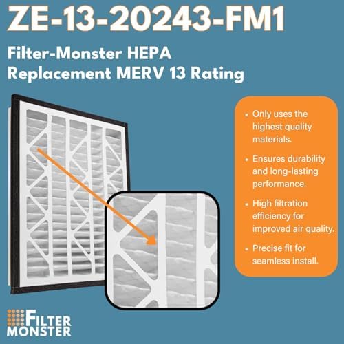 Filter-Monster - Replacement MERV 13 Bundle - Compatible with Zephyr VGF Series 20x24x3 Whole Home Return Air Grille Filter, 2 Pack Replacement Bundle - Image 4