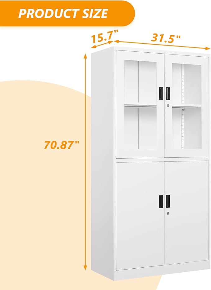 STANI Metal Storage Cabinet, Locking Steel Cabinet - Image 3