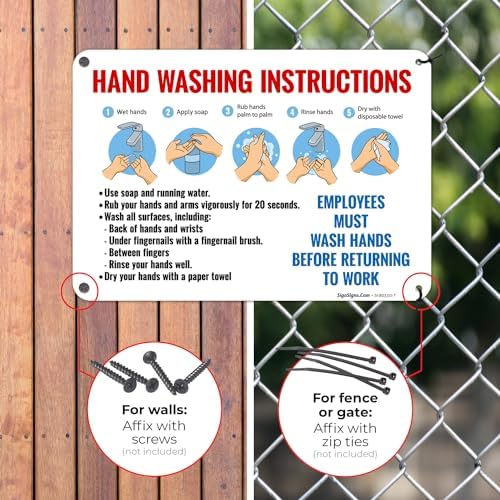 Employees Wash Hands Before Returning to Work Sign, - Image 3