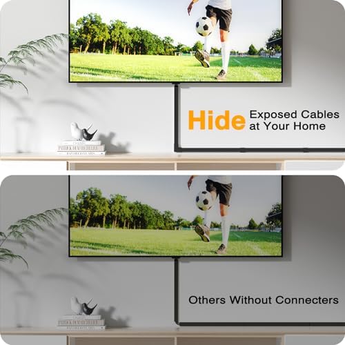 Cable Hider, 157in Delamu Cord Hider Wall for Wall Mounted TV, Wire Hider Kit, Paintable Cable Concealer Raceway Management for Home & Office, 10XL15.7 W0.95 H0.55in, Black (Pack of 2) - Image 5