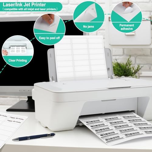 L Liked 1" x 2-5/8" White Address Labels 30/Sheet 3000 Labels 100 Sheets - Image 4