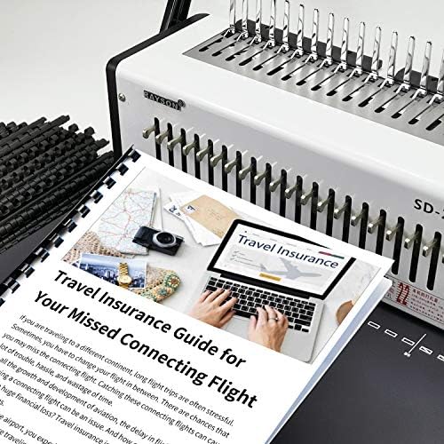 Rayson CR6BK-10305638 Plastic Binding Combs 20-Sheets Capacity, 1/4" Black Comb Binding Spines, 19-Ring, Max. Binding Letter Size Paper (8.5"×11") Box of 100 - Image 3