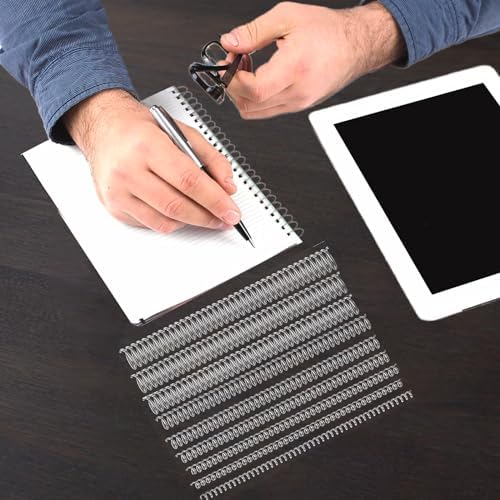 120 Pack Plastic Spiral Binding Coils Binder Binding Spirals Rings 8 Size Spiral Binding Wire Combs Spines Coils, 4:1 Pitch, 1/4 5/16 3/8 1/2 9/16 5/8 3/4 7/8 Inch (Transparent) - Image 3