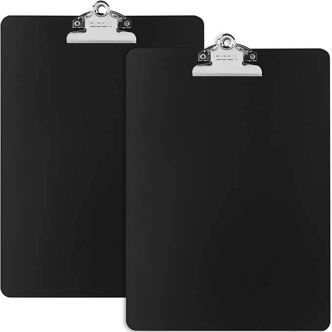 ZCZN Metal Clipboard, 2 Pack Heavy Duty Aluminum Clipboards 12 x 9 Inches by ZCZN