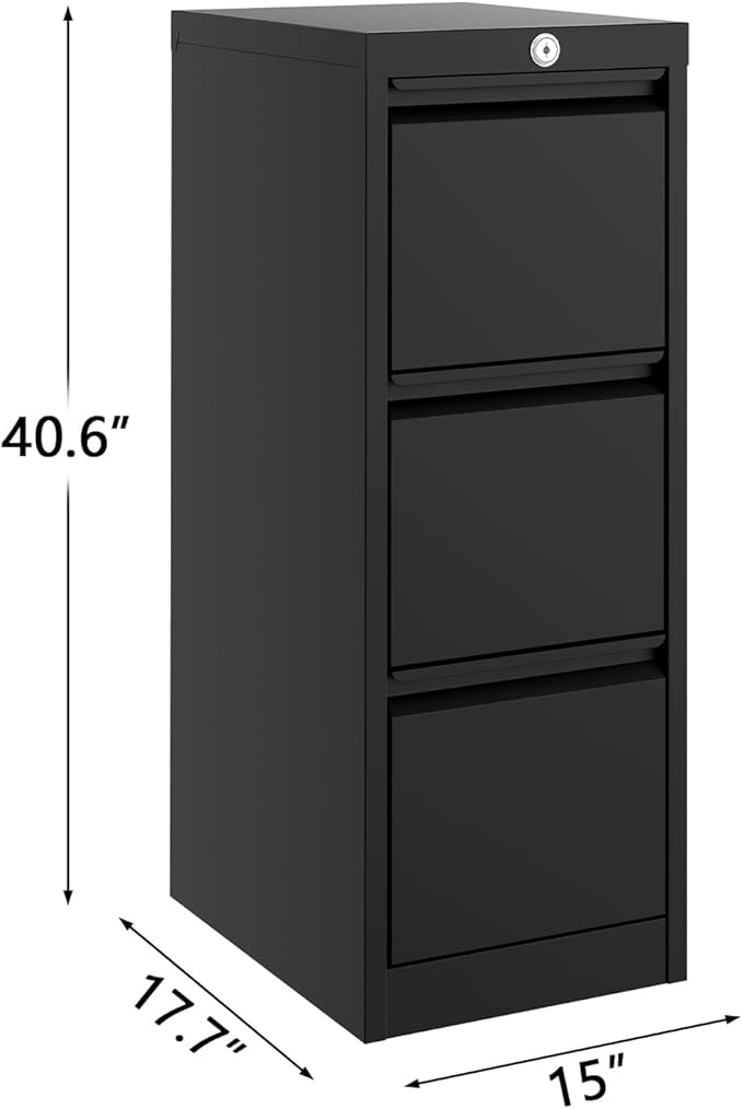 3-Drawer Metal File Cabinet - Image 2